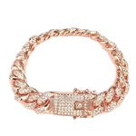 Simple Fashion And Fully-jewelled Cuban Ins Style Hip Hop Geometric Bracelet