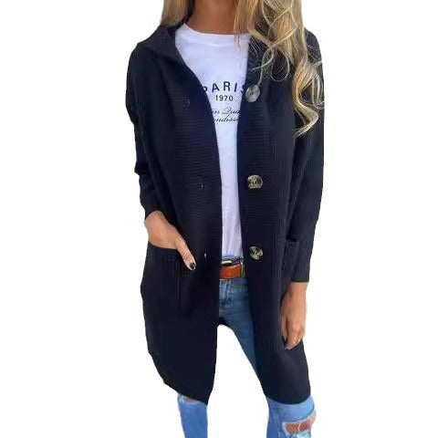 2025 Cross-border Europe And The United States Amazon AliExpress Autumn And Winter New Long Casual Sweater Cardigan Women&#039;s Clothing