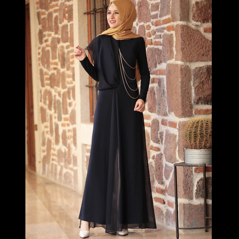 Muslim Ladies Jumpsuits Fashion Evening Dresses Middle Eastern Women&#039;s Robe Abaya New Dress Long Skirt