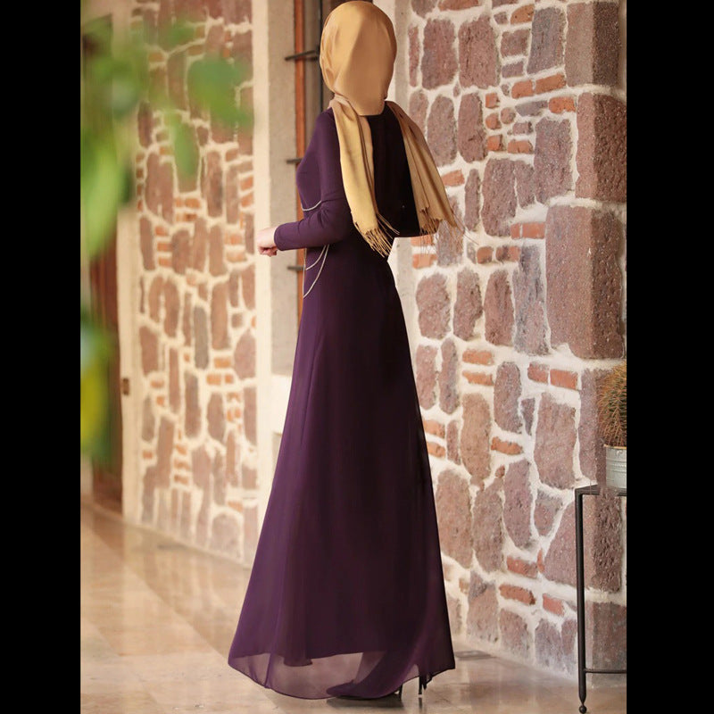 Muslim Ladies Jumpsuits Fashion Evening Dresses Middle Eastern Women&#039;s Robe Abaya New Dress Long Skirt