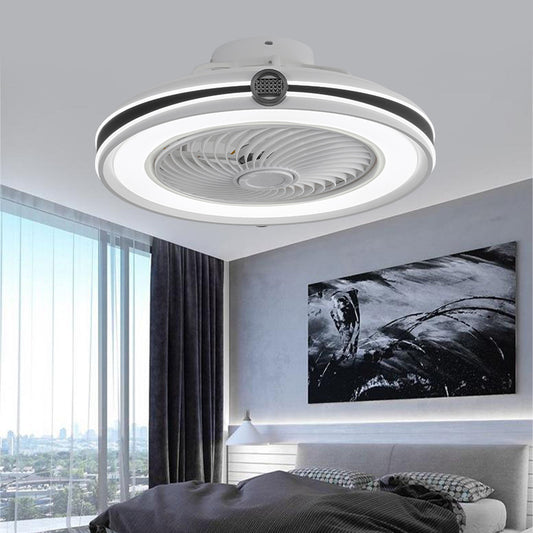 2024 New Fan Lamp Bedroom Study Home Intelligent Integrated Room Ceiling Fan Lamp Fan Lamp Cross-border 110V