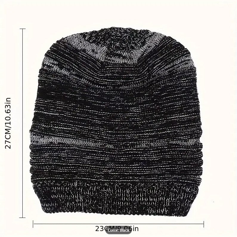 Women and Man Hat, Cap, Baggy Beanie Hat Black