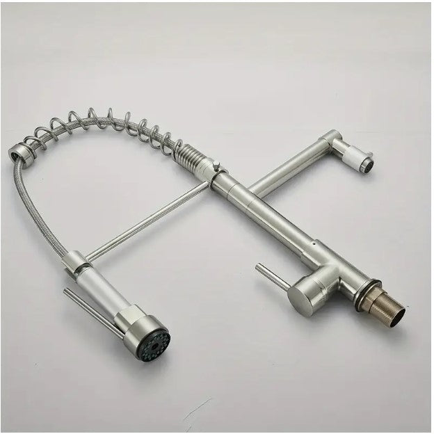 Kitchen Faucet - Hot and Cold Water, Stretch Sink, Telescopic Lifting, Rotatable