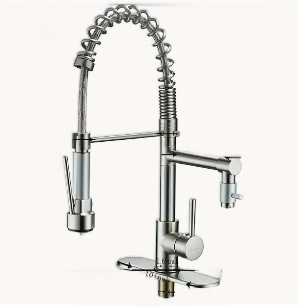 Kitchen Faucet - Hot and Cold Water, Stretch Sink, Telescopic Lifting, Rotatable