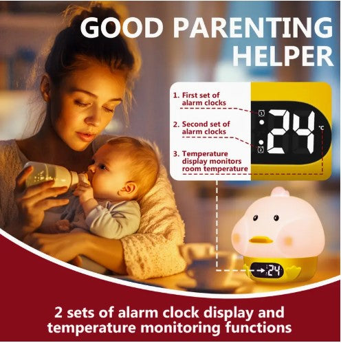 Smart Alarm Clock with Adjustable Night Light - USB Rechargeable.
