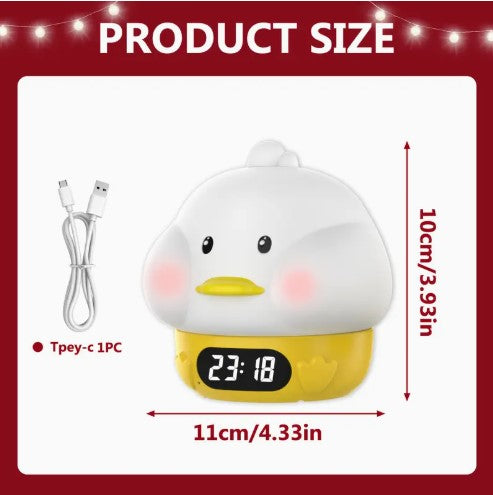 Smart Alarm Clock with Adjustable Night Light - USB Rechargeable.
