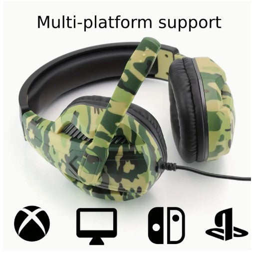 3.5mm E-Sports Double-Sided Camouflage Gaming Headset