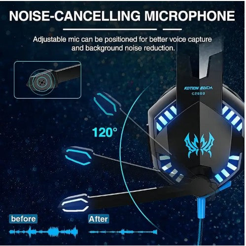 G2000 Gaming Headset with Mic LED Light