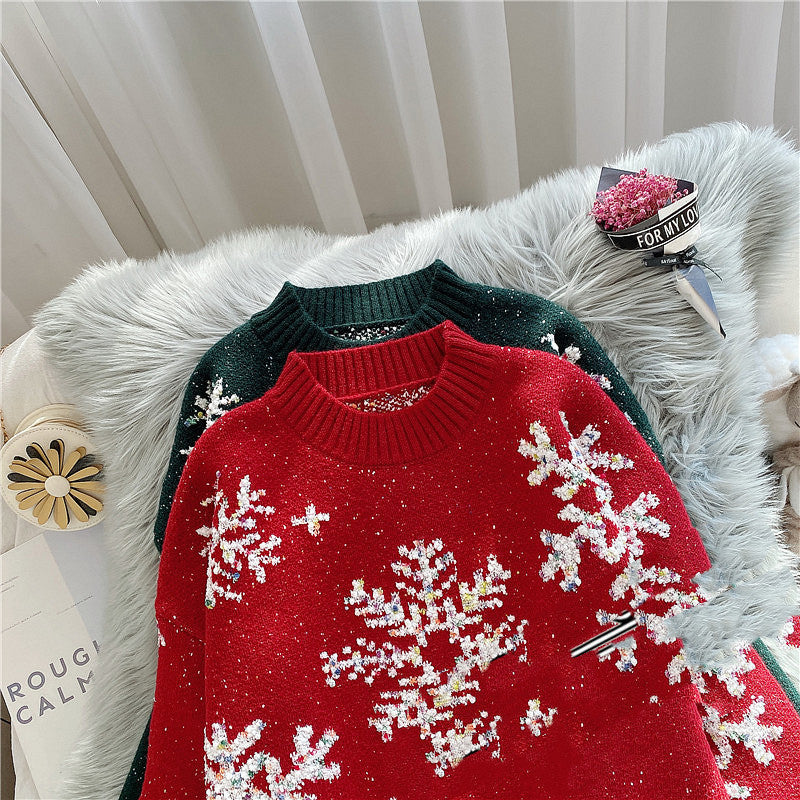 Women's Lazy Snowflake Bottoming Shirt