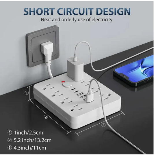 8-Outlet Wall Plug Surge Protector