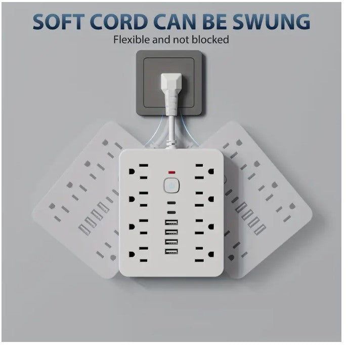 8-Outlet Wall Plug Surge Protector
