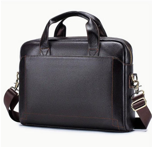 Premium Genuine Genuine Leather Laptop Briefcase