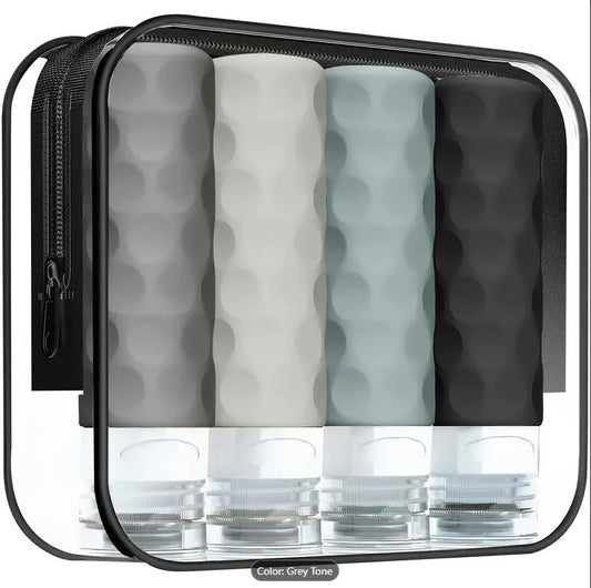 4 Pack Travel Bottles For Toiletries, Tsa Approved 3oz Travel Size Containers Leak Proof Refillable Liquid Silicone Squeezable. For Shampoo Conditioner Lotion
