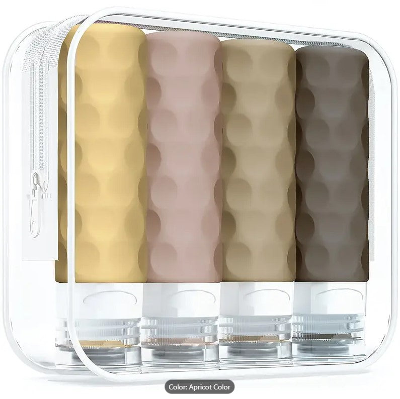 4 Pack Travel Bottles For Toiletries, Tsa Approved 3oz Travel Size Containers Leak Proof Refillable Liquid Silicone Squeezable. For Shampoo Conditioner Lotion
