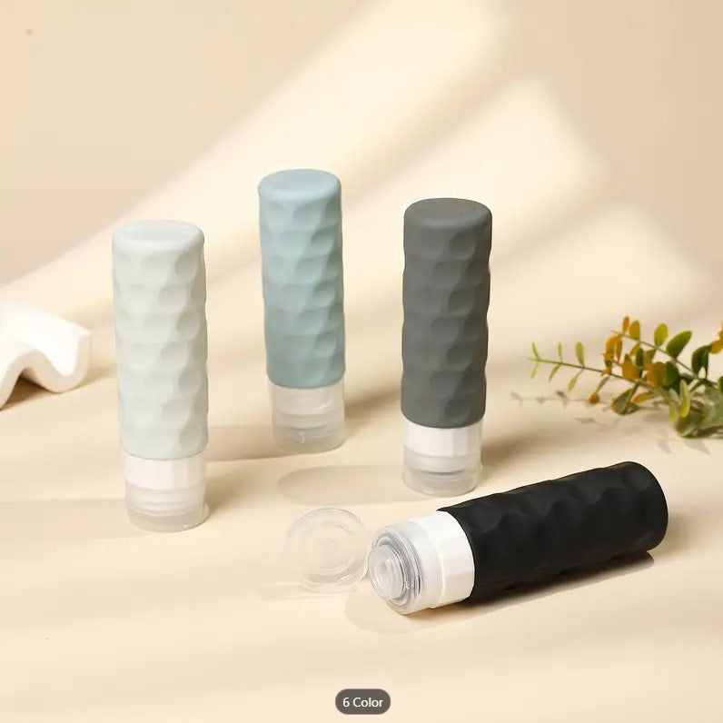 4 Pack Travel Bottles For Toiletries, Tsa Approved 3oz Travel Size Containers Leak Proof Refillable Liquid Silicone Squeezable. For Shampoo Conditioner Lotion