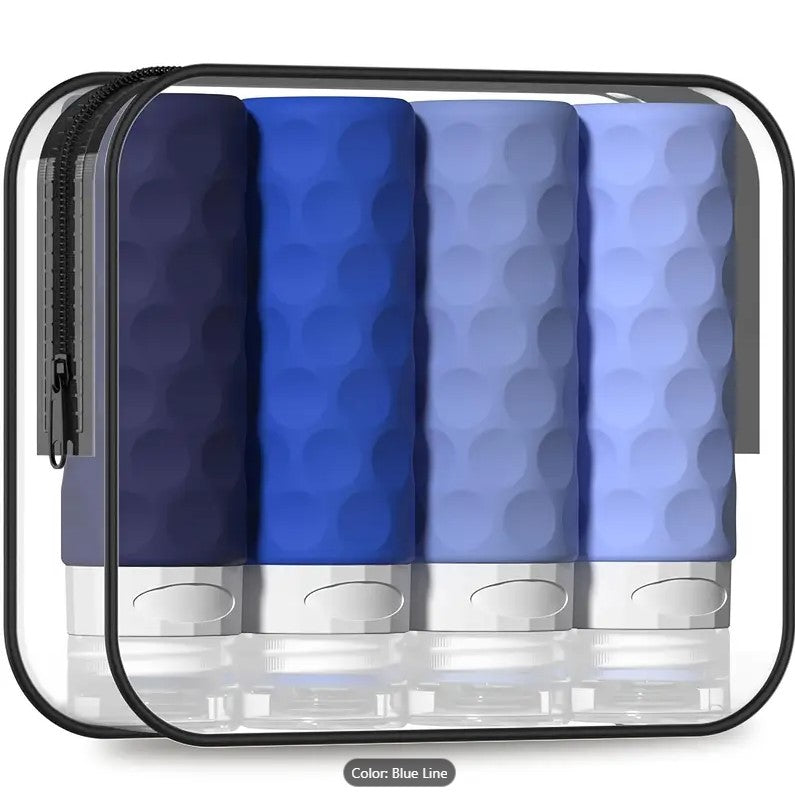 4 Pack Travel Bottles For Toiletries, Tsa Approved 3oz Travel Size Containers Leak Proof Refillable Liquid Silicone Squeezable. For Shampoo Conditioner Lotion